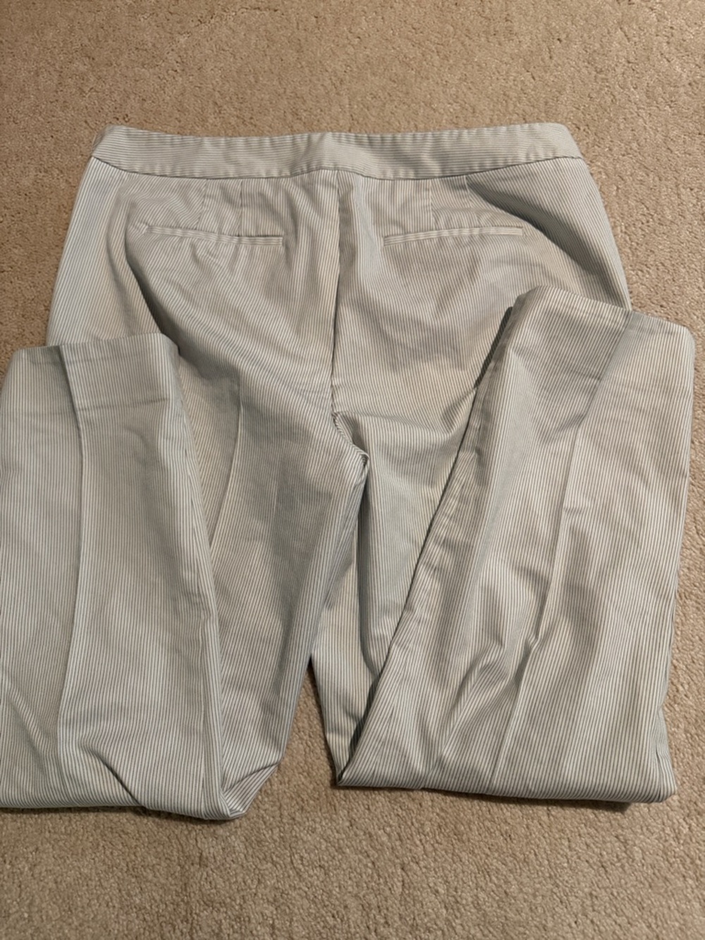 Talbots Light Gray Pinstripe Chatham Ankle Pants - Picture 7 of 7